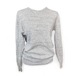 J Crew 100% Cotton Crew Neck Sweater Grey Basic Everyday Staple Size Small